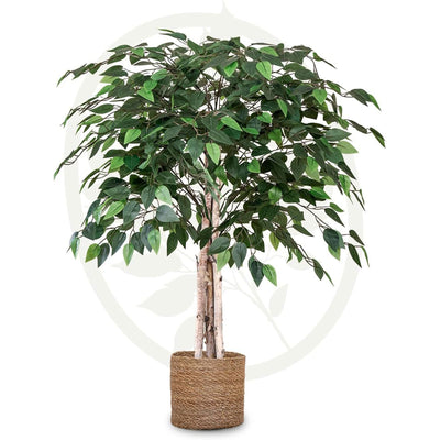 Maia Shop Artificial Ficus Tree 3.5 ft. Tall Tropical Home Decoration, 41 Inches