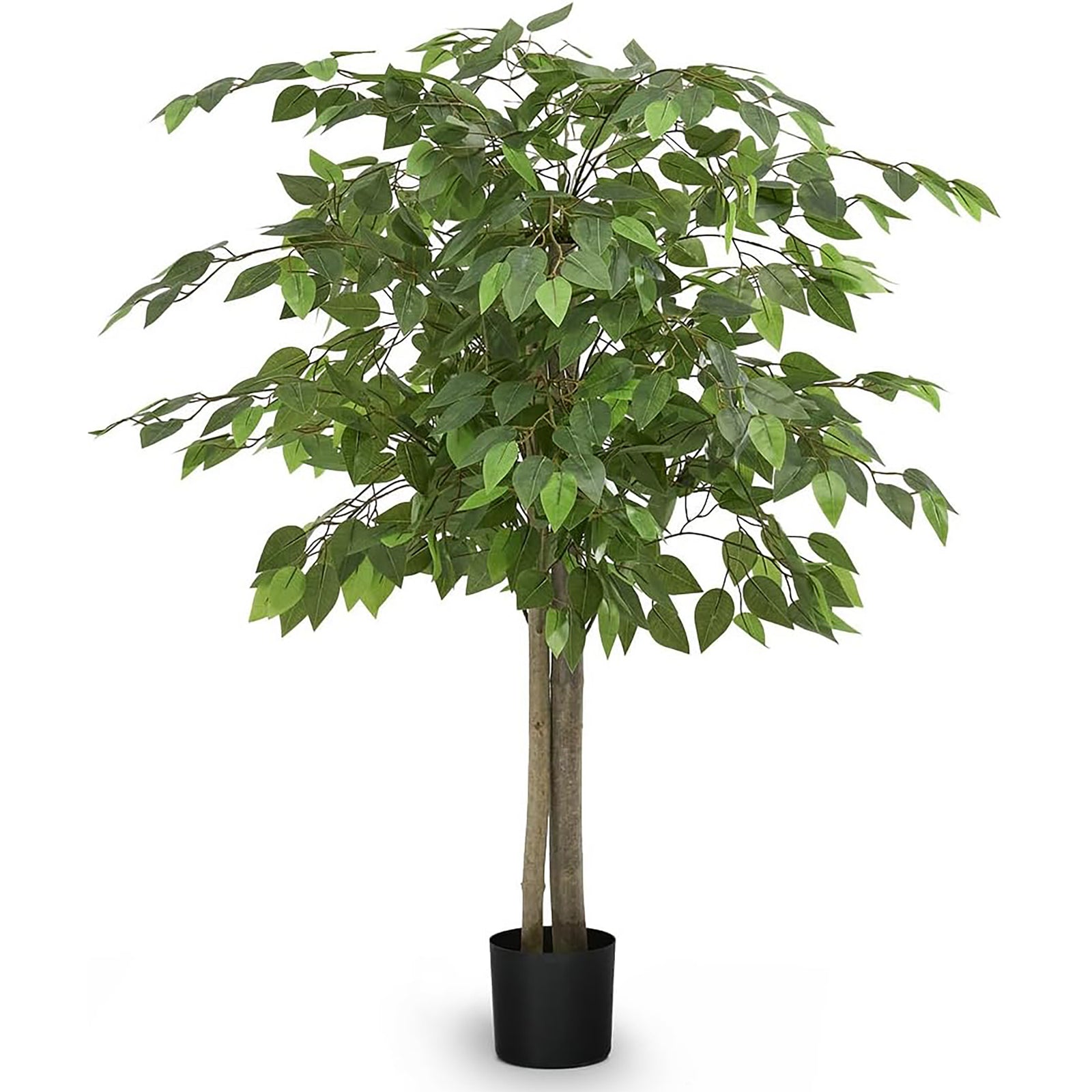 Maia Shop Artificial Ficus Tree 3.5 ft. Tall Tropical Home Decoration, 41 Inches - VMInnovations