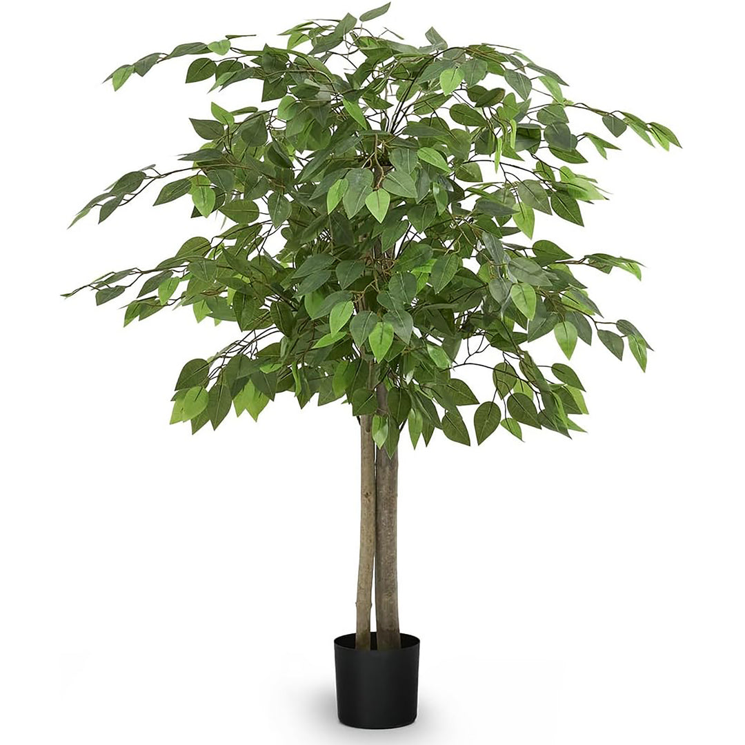 Maia Shop Artificial Ficus Tree 3.5 ft. Tall Tropical Home Decoration, 41 Inches