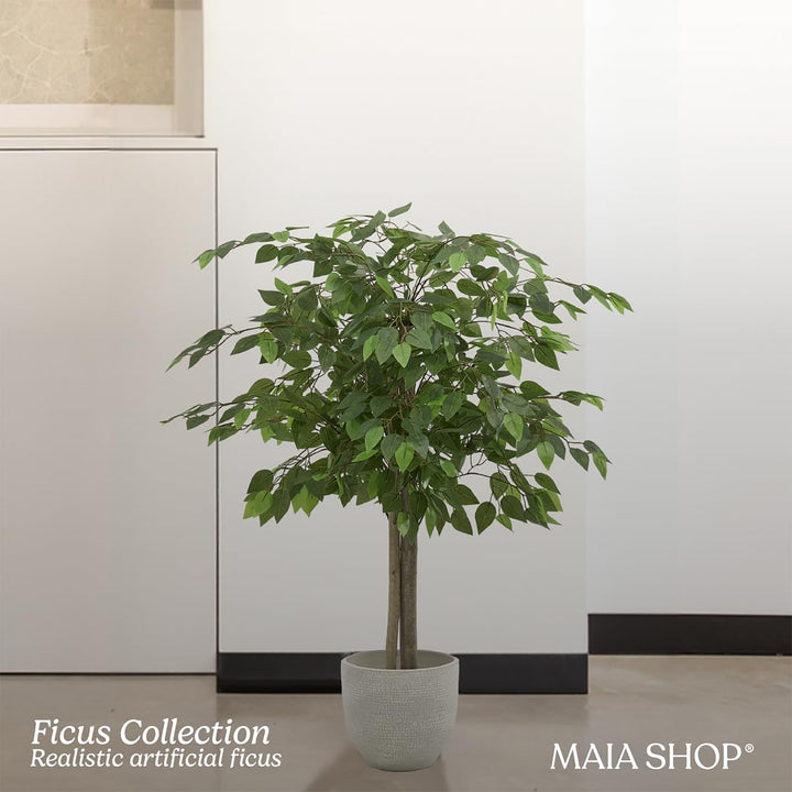 Maia Shop Artificial Ficus Tree 3.5 ft. Tall Tropical Home Decoration, 41"(Used) - VMInnovations