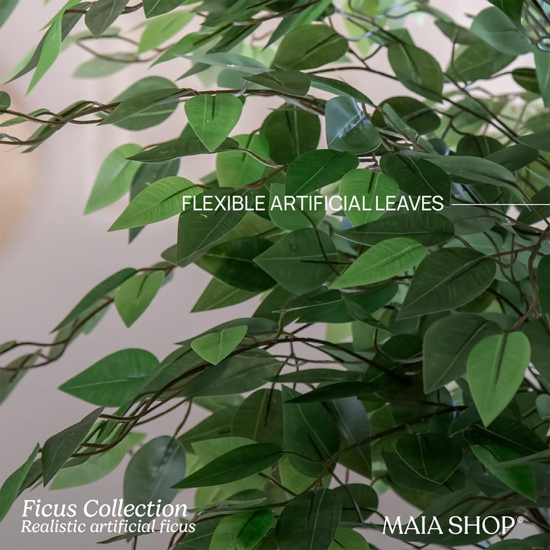 Maia Artificial Ficus Tree 6ft Tall Tropical Home Decoration, 71 Inches (Used)