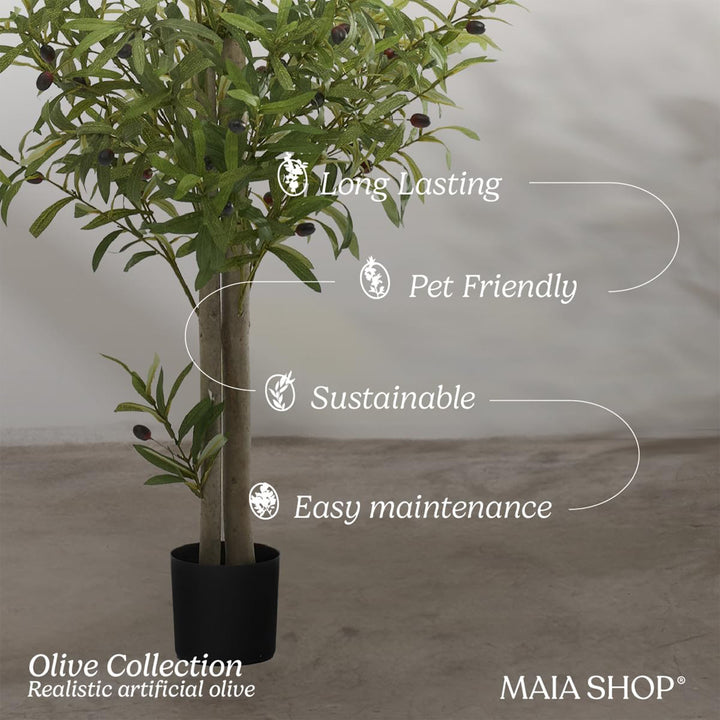 Maia Shop Artificial Olive Tree 3.5'  Potted Home Decoration, 41 Inches (Used)