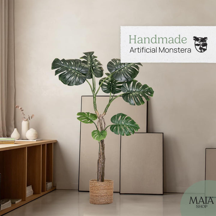 Maia Shop Artificial Monstera Plant 5 Feet Tall Tropical Palm Tree (Open Box) - VMInnovations