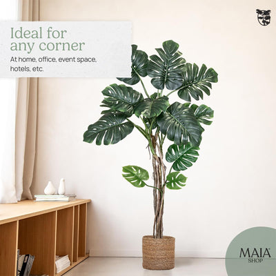 Maia Shop Artificial Monstera Palm Tree Home Decoration, 72 Inches (Open Box)