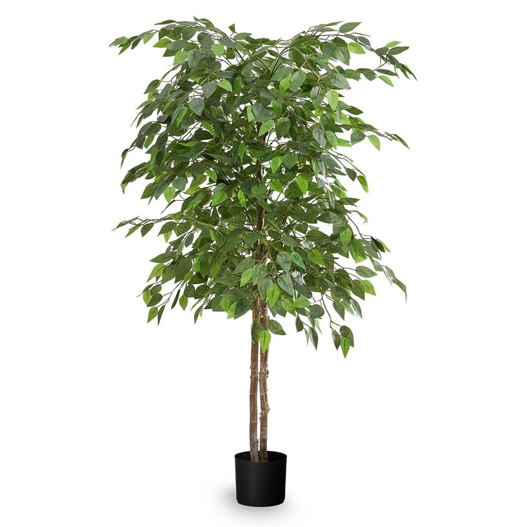 Maia Shop Artificial Ficus Tree 5ft Tall Tropical Home Decoration, 60 In (Used)