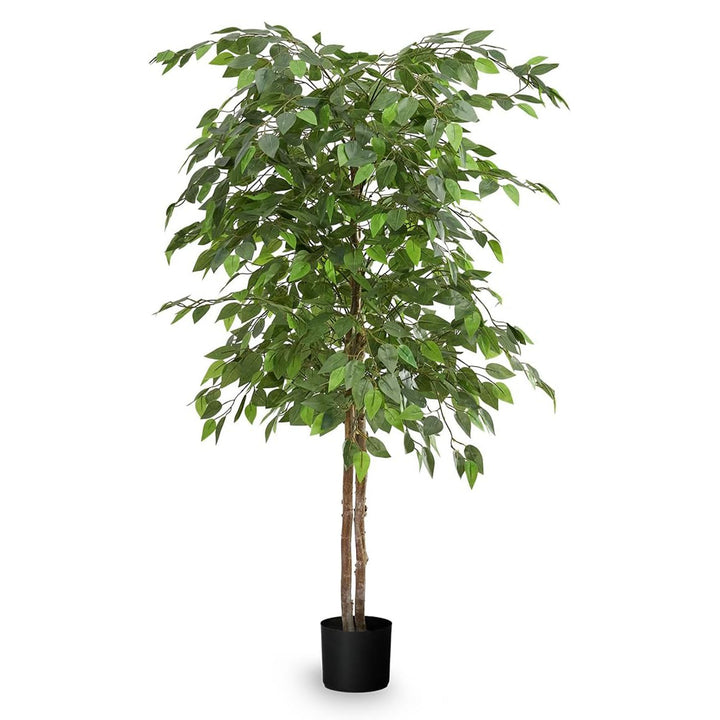 Maia Shop Artificial Ficus Tree 5ft Tall Tropical Home Decoration, 60 In (Used)