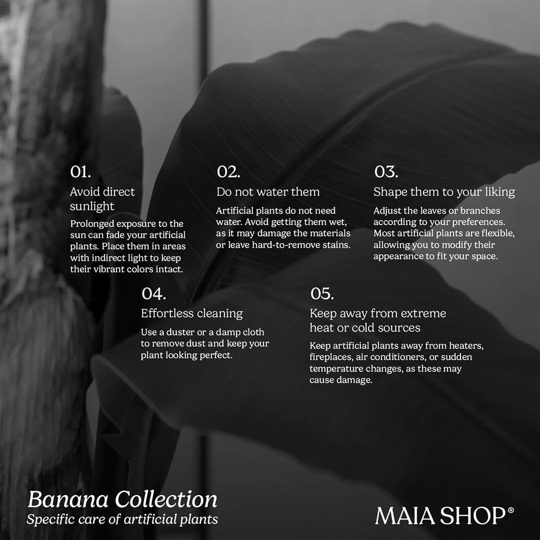 Maia Shop Artificial Banana Tree 6 Feet Tall Tropical Home Decoration, 71 Inches - VMInnovations