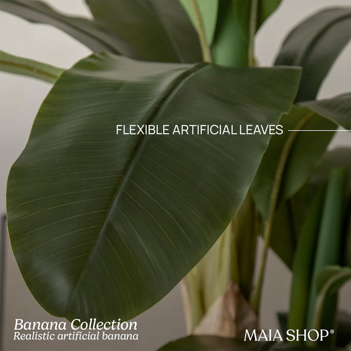 Maia Shop Artificial Banana Tree 6 Feet Tall Tropical Home Decoration, 71 Inches - VMInnovations
