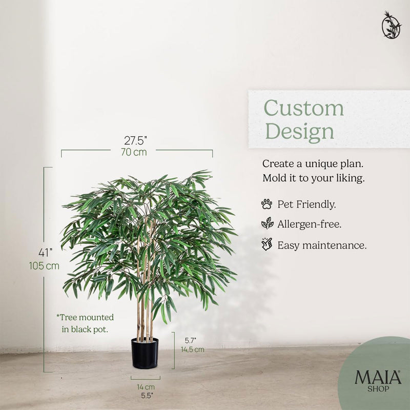 Maia Shop Artificial Bamboo Tree Tropical Home Decoration, 41 Inches (Used)