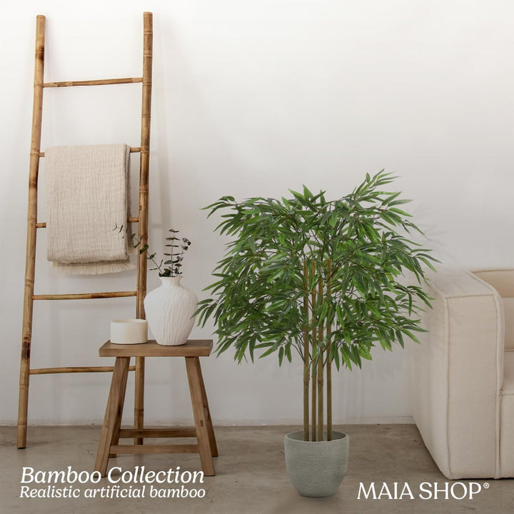 Maia Shop Artificial Bamboo Tree 3.5 Ft Tall Tropical Home Decoration, 41 Inches