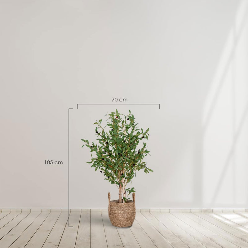 Maia Shop Artificial Olive Tree 5 Feet Tall Potted Home Decoration, 60 Inches