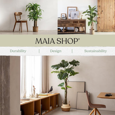 Maia Shop Artificial Monstera Tropical Palm Tree Home Decoration, 47" (Open Box)
