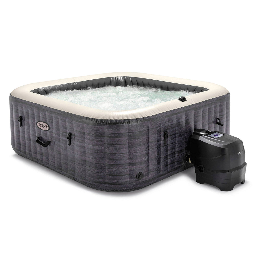 Intex Above Ground Pool Vacuum Cleaner and Inflatable Hot Tub with 170 AirJets