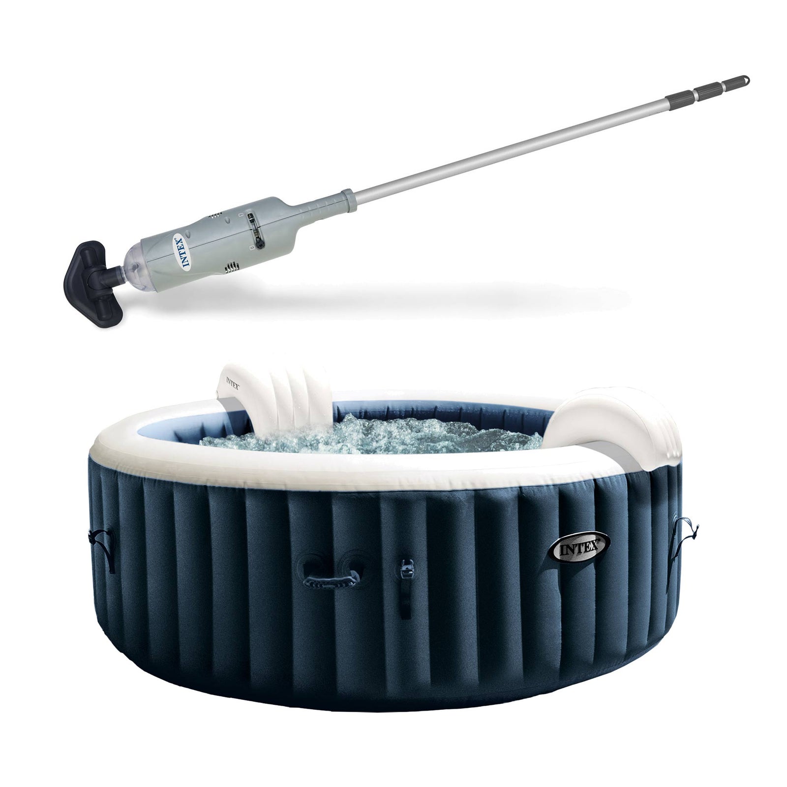 Intex Rechargeable Pool Vacuum Cleaner and Inflatable Hot Tub Bubble Jet Spa - VMInnovations