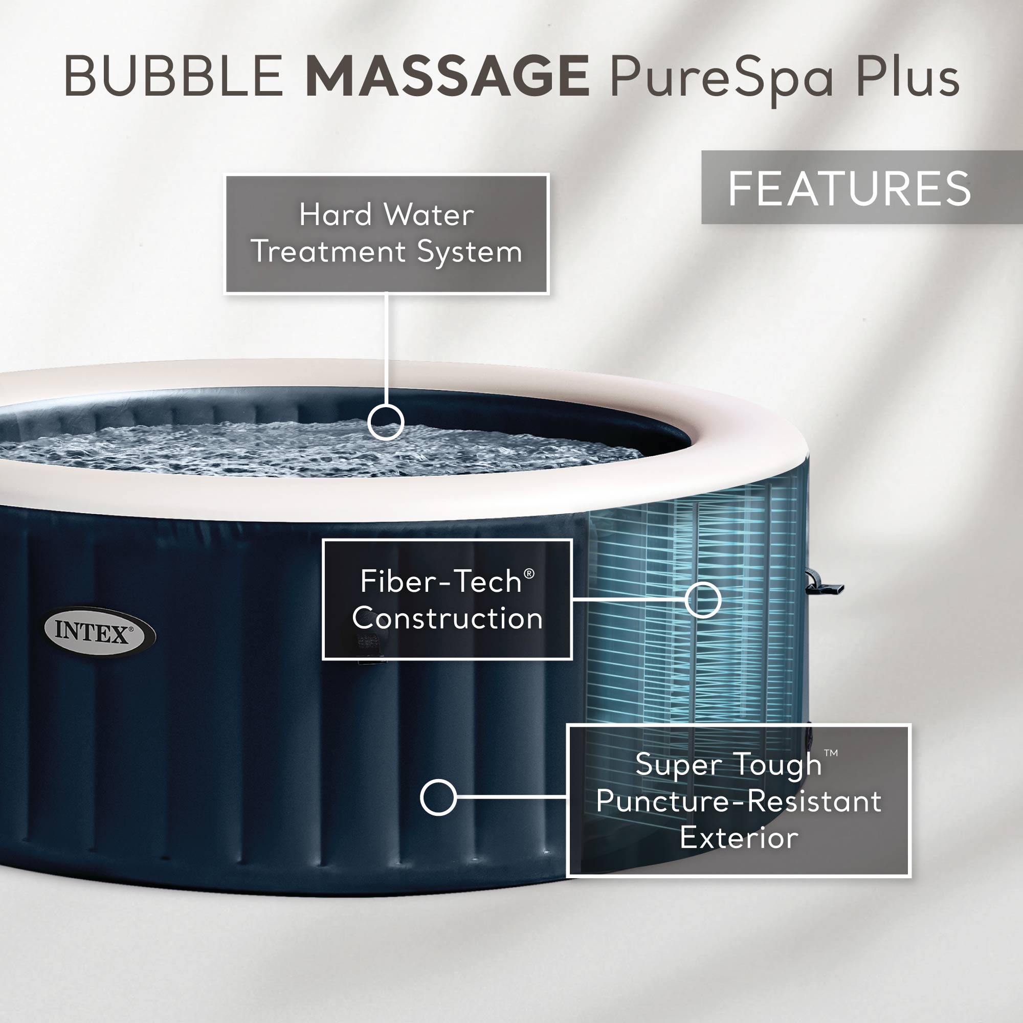 Intex Rechargeable Pool Vacuum Cleaner and Inflatable Hot Tub Bubble Jet Spa - VMInnovations