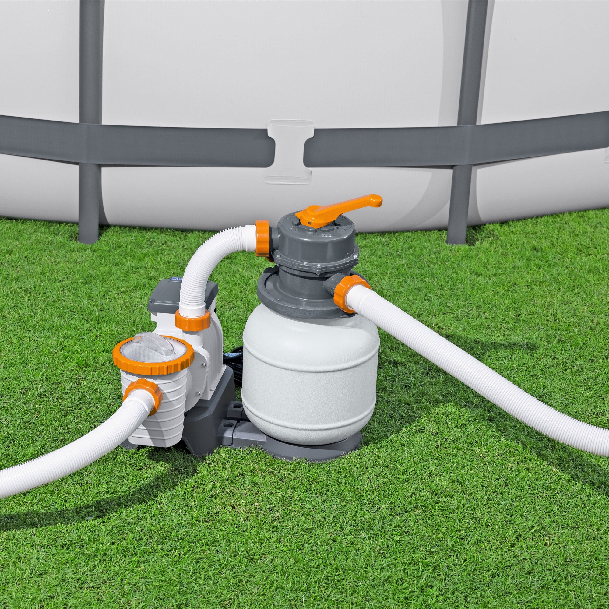 US Silica Mystic White II Premium Pool Filter Sand w/Flowclear Sand Filter Pump - VMInnovations
