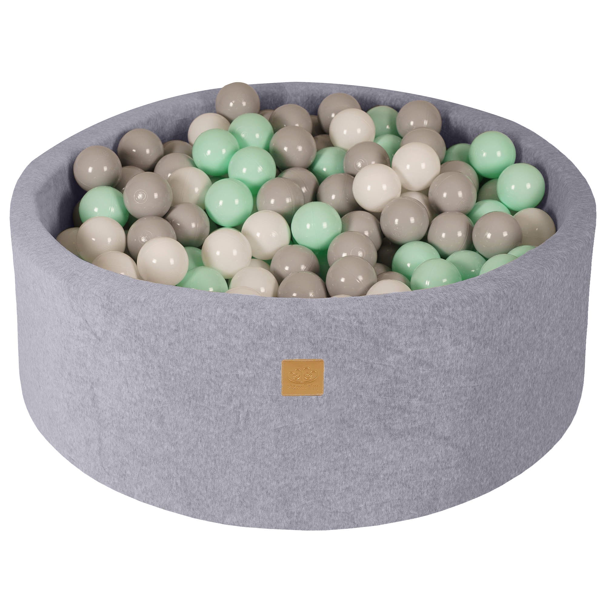 MeowBaby Soft Round 35 x 11.5 in. Baby Foam Ball Pit w/200 2.75 in. Balls, Gray - VMInnovations
