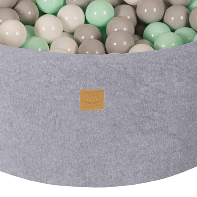 MeowBaby Soft Round 35 x 11.5 in. Baby Foam Ball Pit w/200 2.75 in. Balls, Gray - VMInnovations
