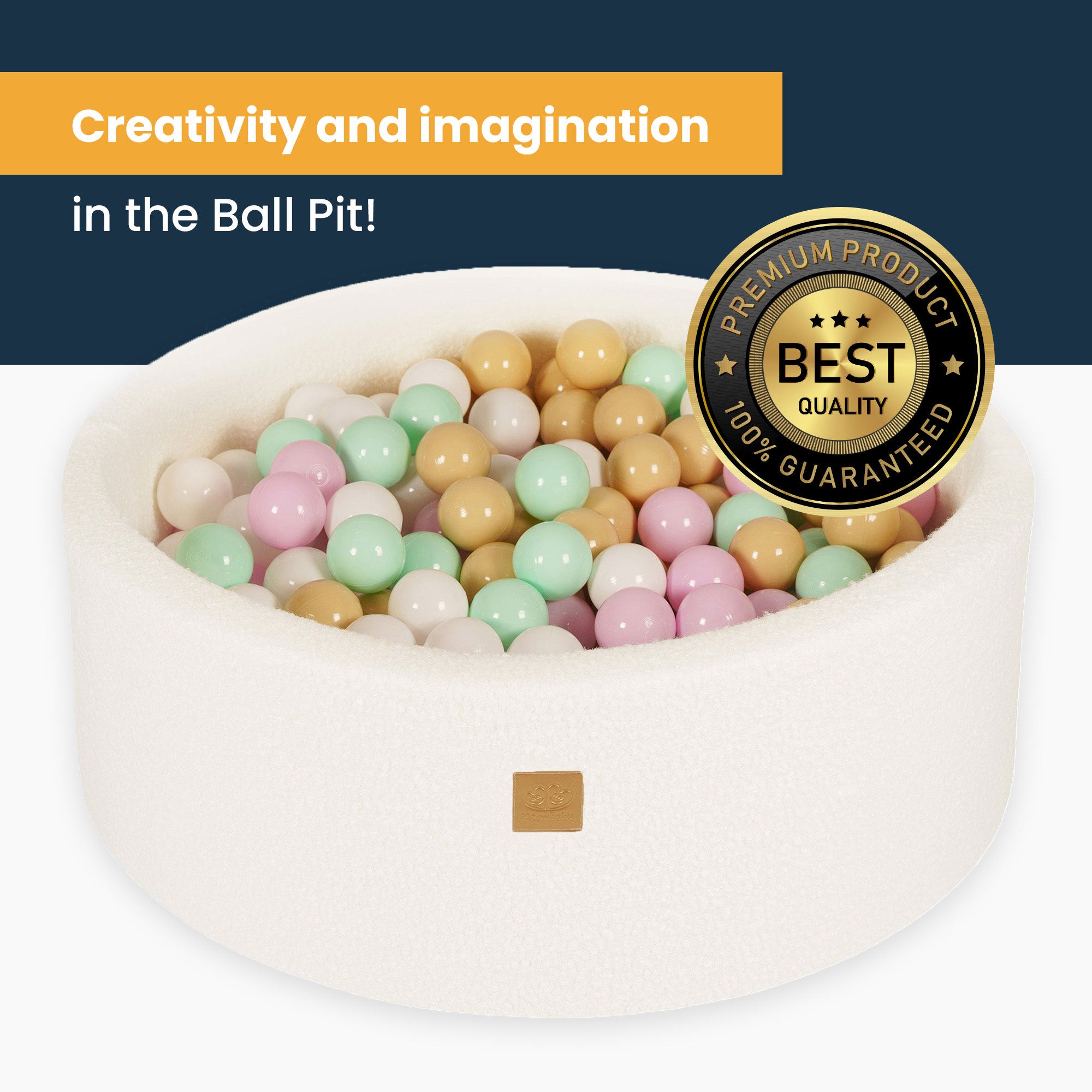 MeowBaby Soft Round 35 x 11.5" Foam Ball Pit with 200 2.75 Inch Balls (Open Box) - VMInnovations