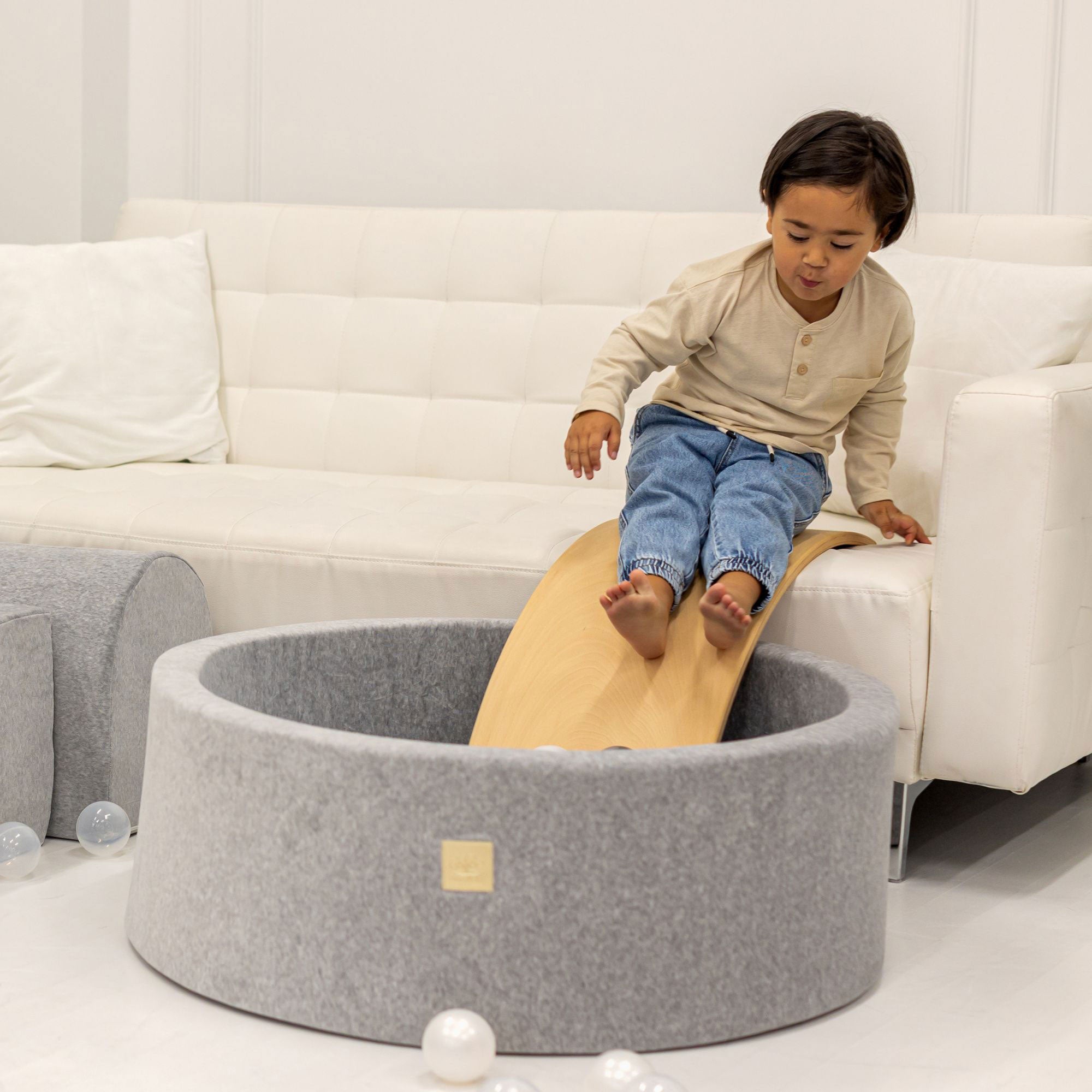 MeowBaby Soft Round 35x11.5" Baby Foam Ball Pit w/200 2.75 Inch Balls (Open Box) - VMInnovations