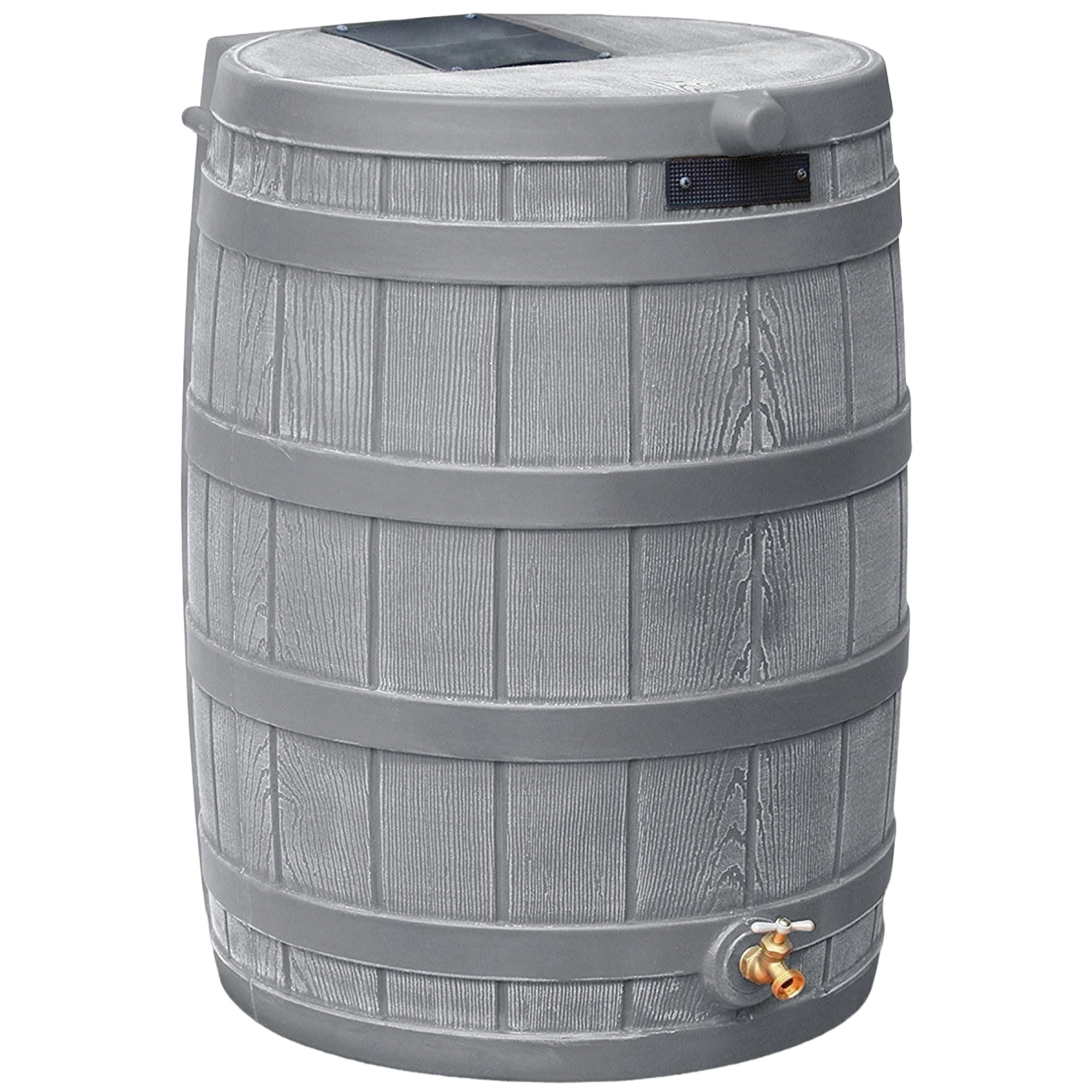 Good Ideas RW50 Rain Wizard 50 Gallon Plastic Rain Barrel Water Collector, Gray