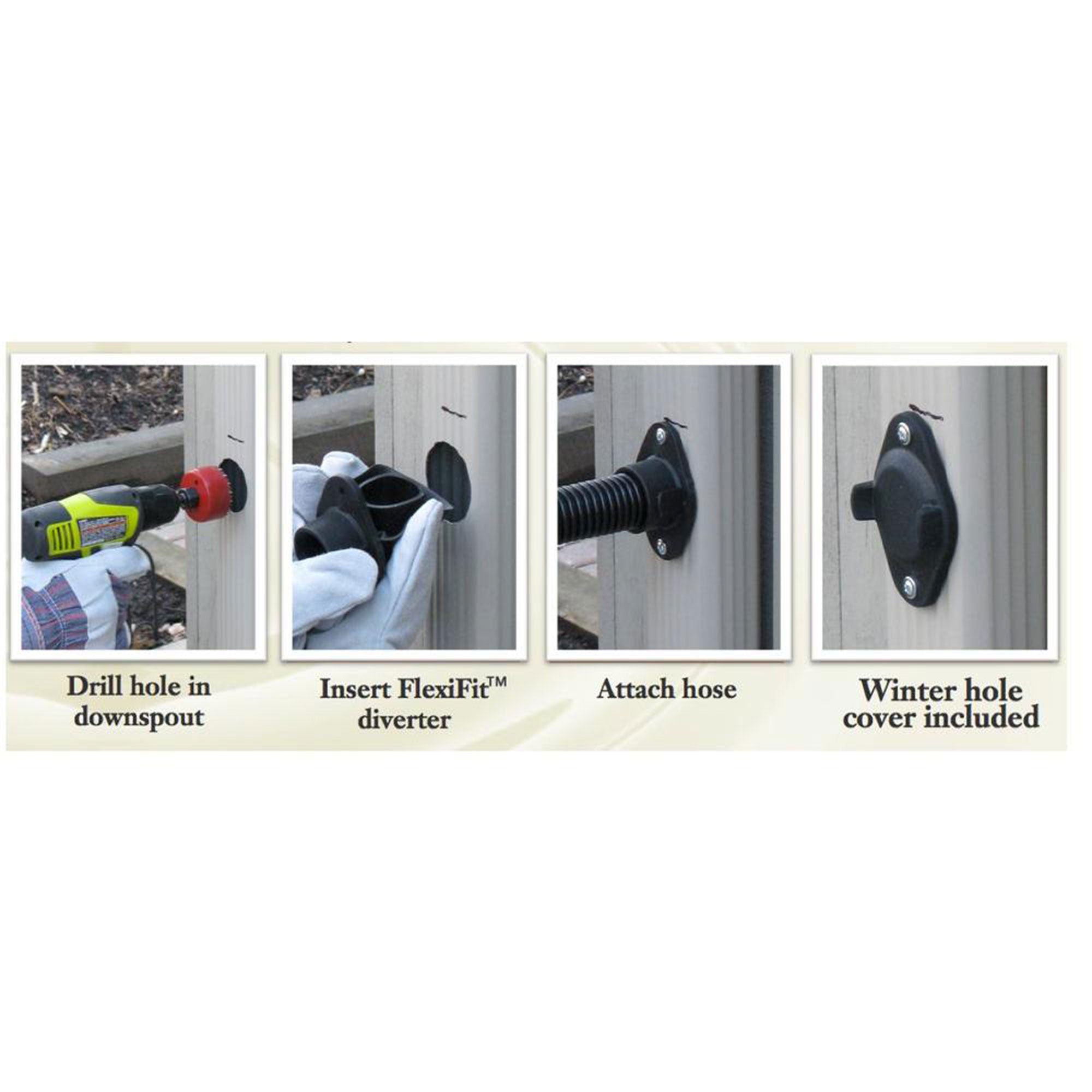 Good Ideas Rain Diverter Flex Kit 2"x3" & 3"x4" Standard Downspouts (Open Box) - VMInnovations