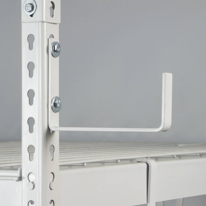 SafeRacks 4' x 8' Overhead Garage Storage Rack Holds 600 lbs, White (Open Box)