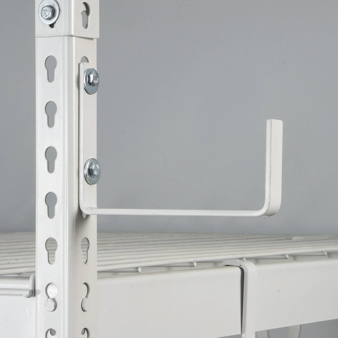 SafeRacks 4' x 8' Overhead Garage Storage Rack Holds 600 lbs, White (Open Box)