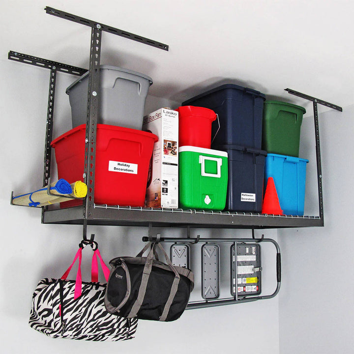 MonsterRax 3'x8' Overhead Garage Storage Rack Holds 450 lbs Hammertone(Open Box)