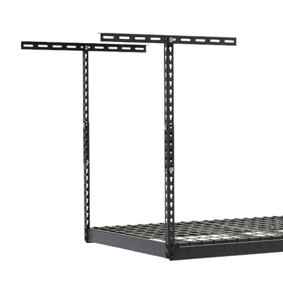 MonsterRax 4'x8' Overhead Garage Storage Rack Holds 500 lbs, Hammertone (Used) - VMInnovations