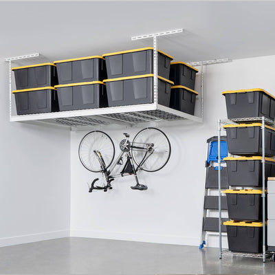MonsterRax 4' x 6' Overhead Storage Rack Holds Up to 500 Pounds, White(Open Box) - VMInnovations