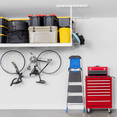 MonsterRax 4' x 6' Overhead Storage Rack Holds Up to 500 Pounds, White(Open Box) - VMInnovations