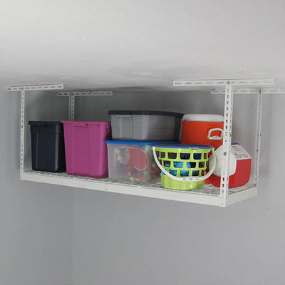 MonsterRax 4' x 6' Overhead Storage Rack Holds Up to 500 Pounds, White(Open Box) - VMInnovations