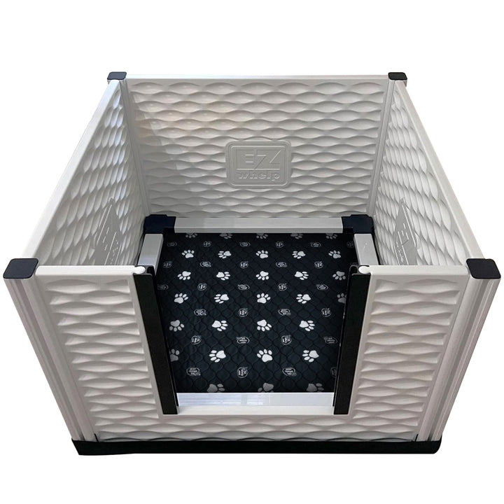 EZwhelp EZclassic 38" x 38" Puppy Dog Whelping Box Playpen with Rails & Liner - VMInnovations