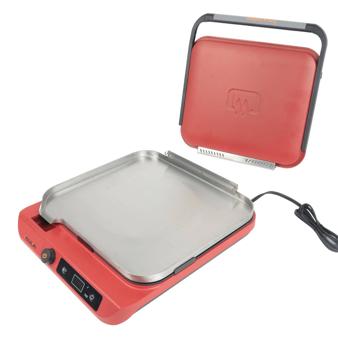 Razor I-Razor Portable Electric Griddle w/Temperature Control, Red (Open Box)