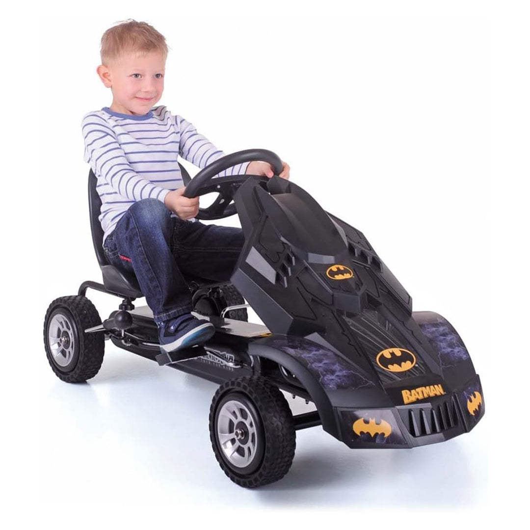 Hauck Batmobile Pedal Go Kart Batman Vehicle for Kids, Black (Open Box)