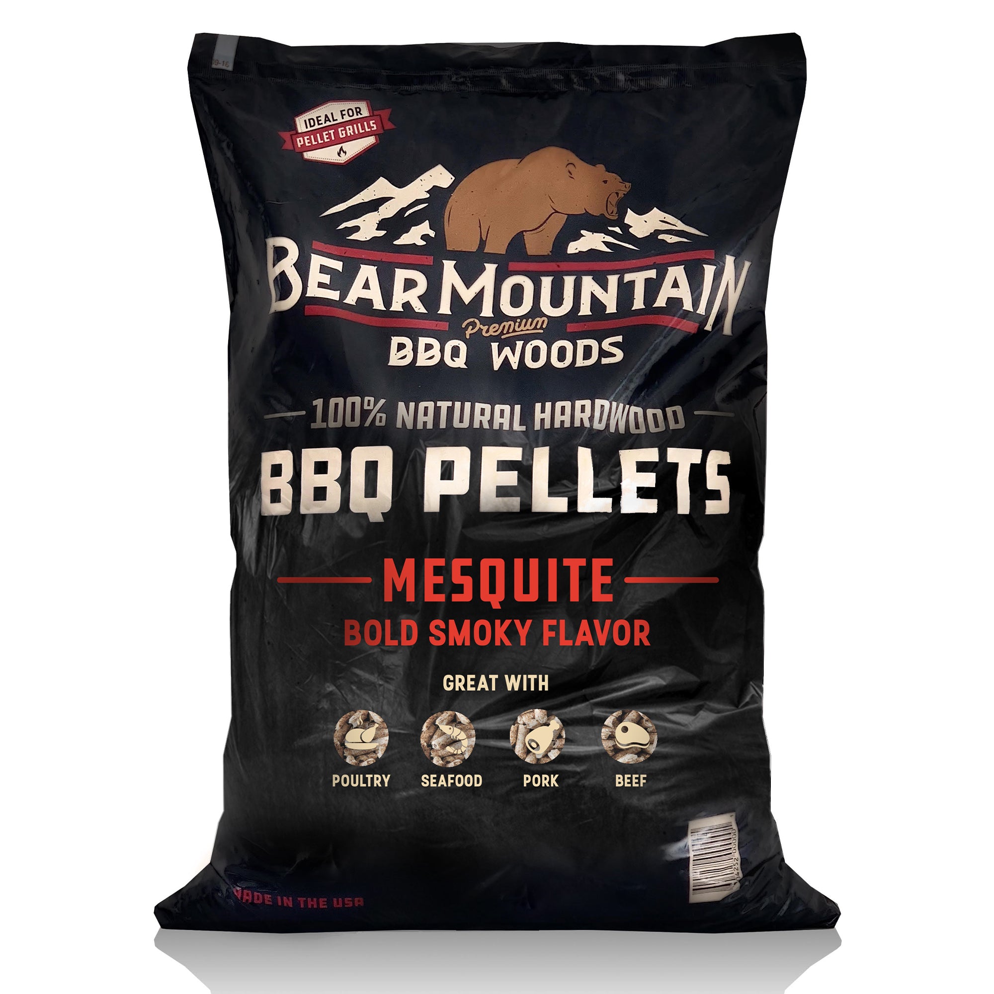Bear Mountain BBQ Premium All Natural Wood Mesquite Smoker Pellets, 40 Pounds - VMInnovations