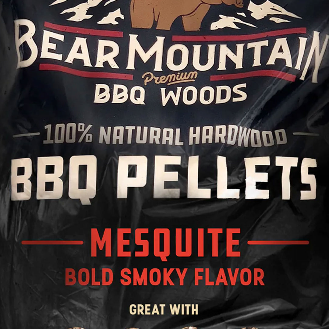 Bear Mountain All Natural Mesquite BBQ Pellets w/Robust Smoky Flavor, 33 Pounds