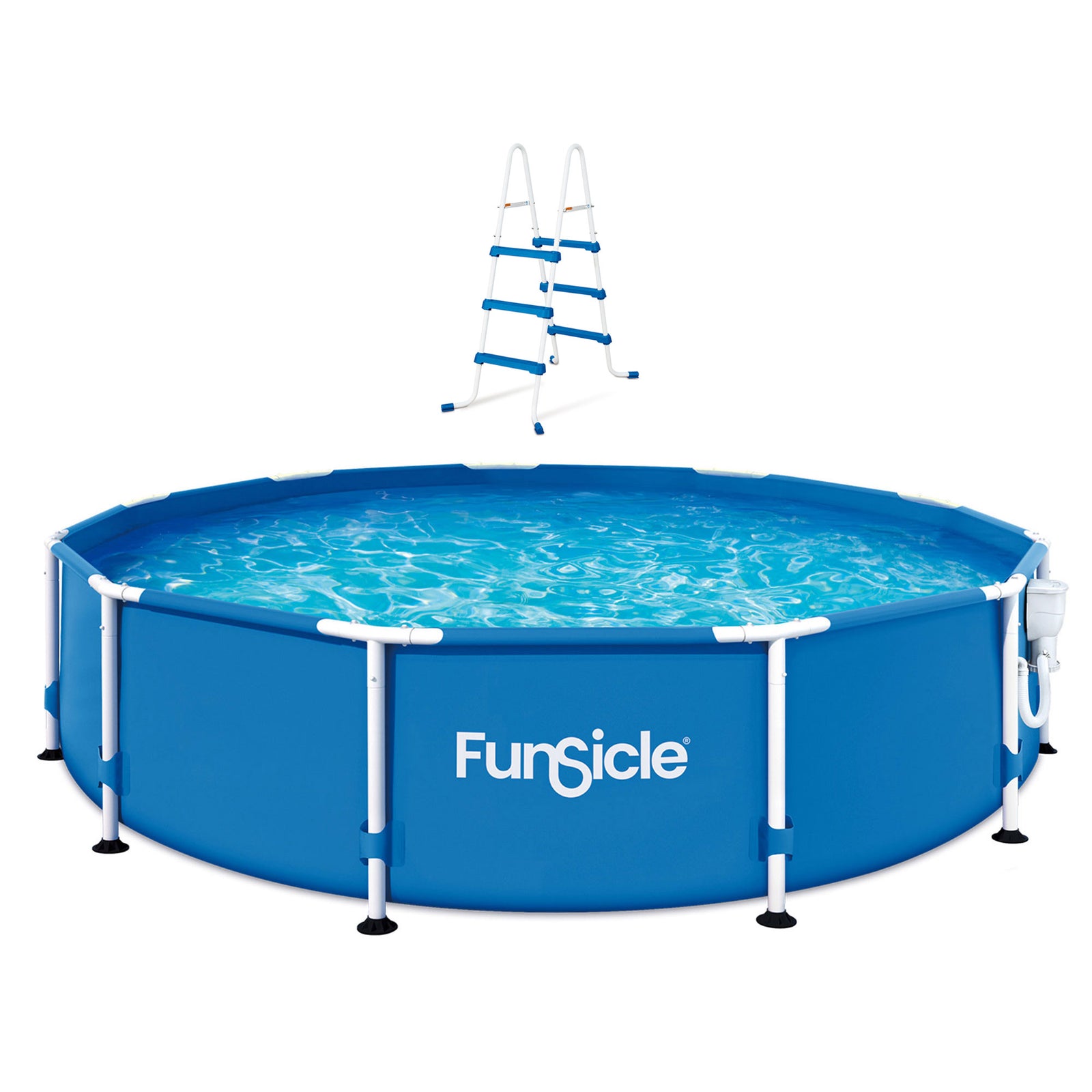 Funsicle 36” SureStep 3 Stair Pool Ladder w/ 12' x 30" QuickSet Inflatable Pool - VMInnovations