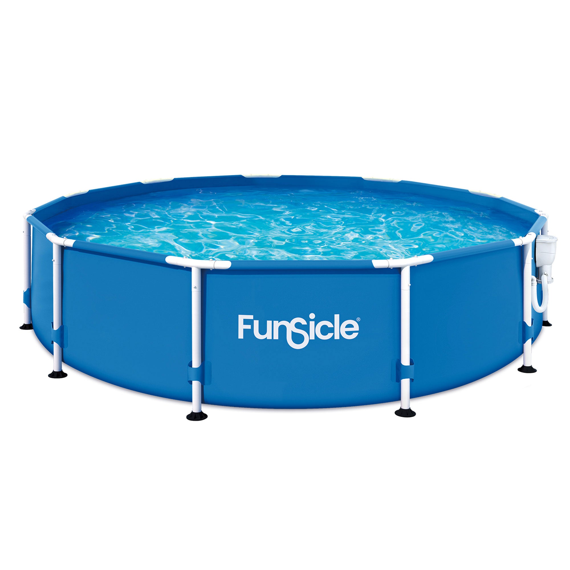 Funsicle 36” SureStep 3 Stair Pool Ladder w/ 12' x 30" QuickSet Inflatable Pool - VMInnovations