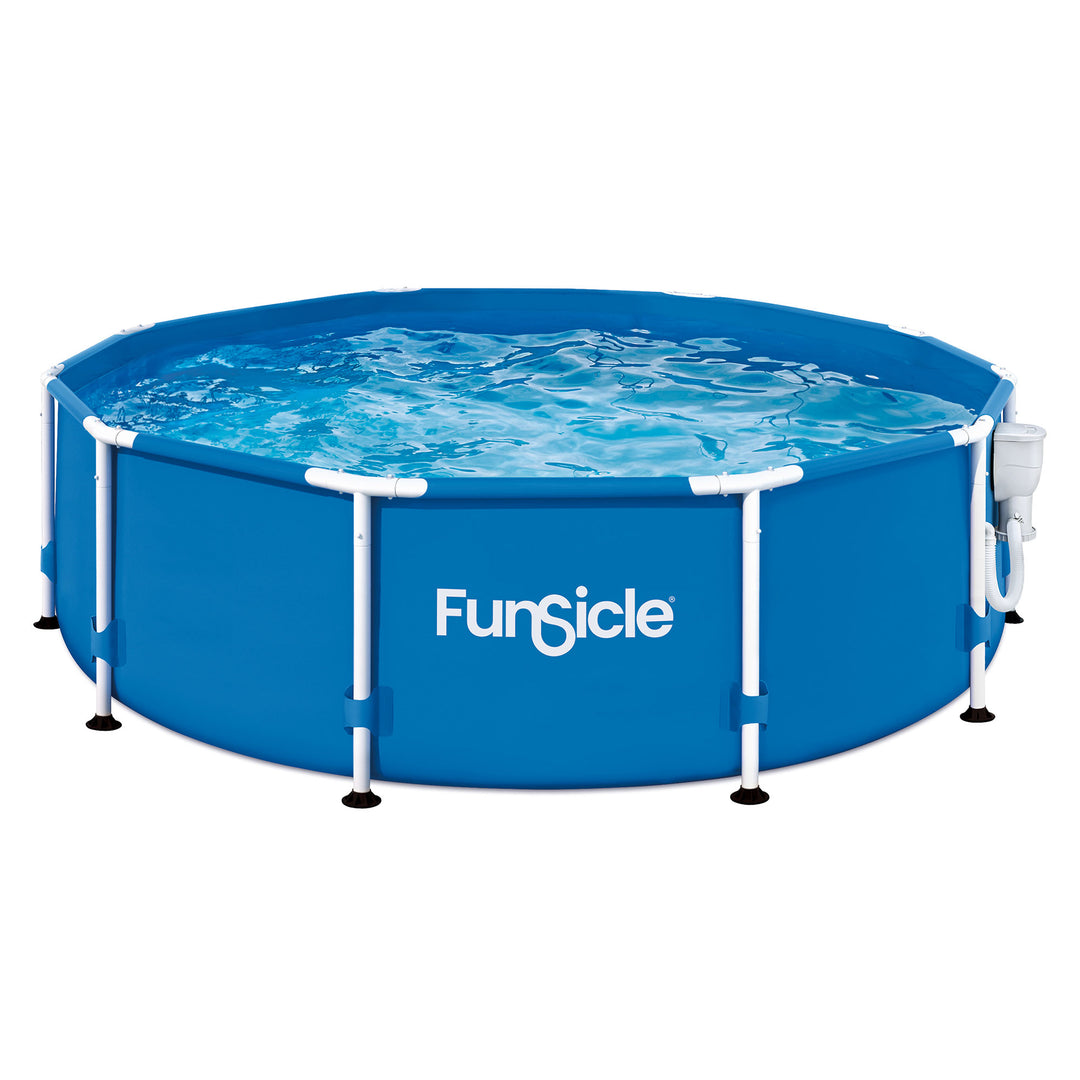 Funsicle SureStep 36 Inch 3 Stair Pool Ladder with 10' x 30" Above Ground Pool
