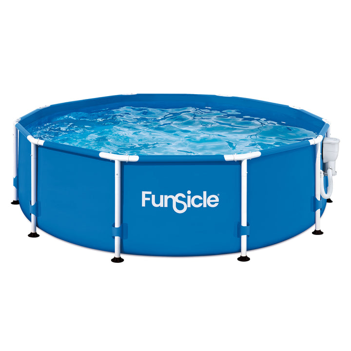 Funsicle SureStep 36 Inch 3 Stair Pool Ladder with 10' x 30" Above Ground Pool