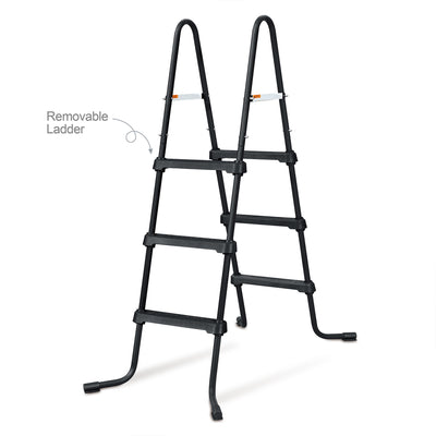 Funsicle SureStep 36 Inch 3 Stair Pool Ladder with 10' x 30" Above Ground Pool