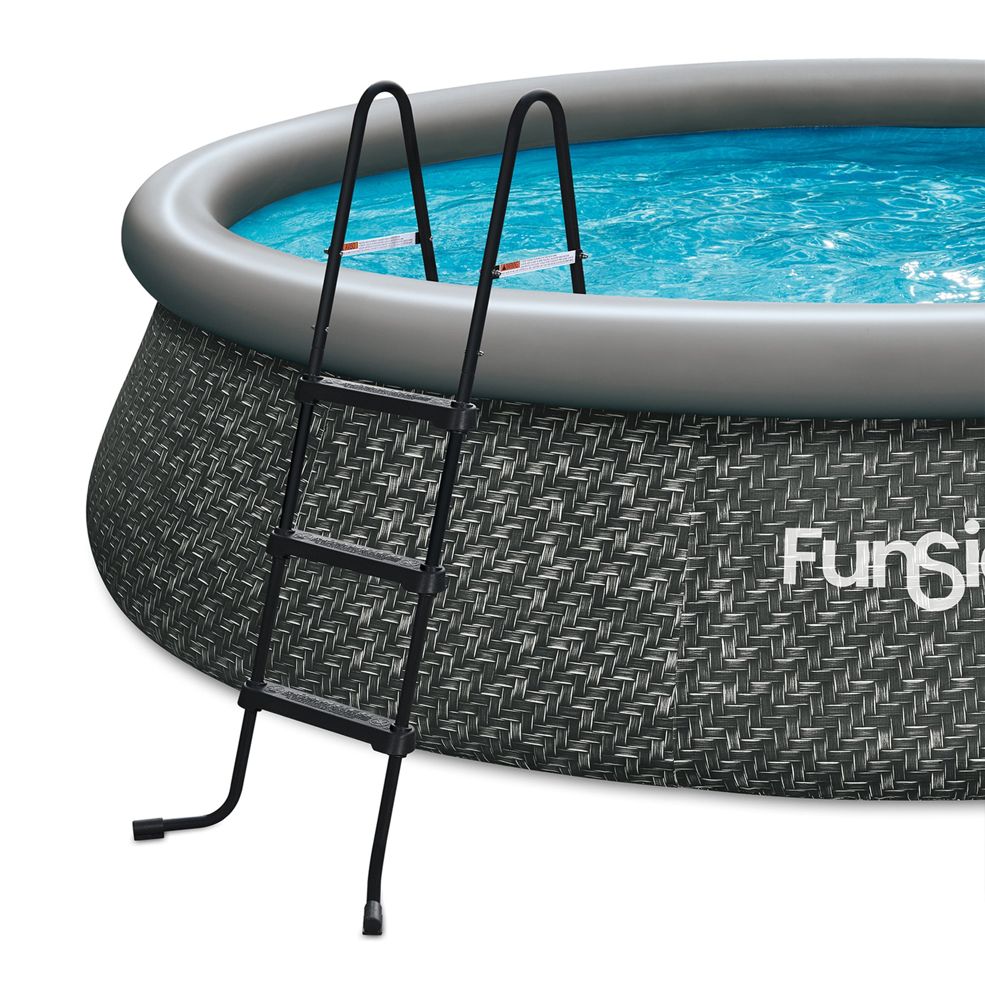 Funsicle 36” SureStep 3 Stair Pool Ladder with 15' x 36" QuickSet Ring Top Pool - VMInnovations