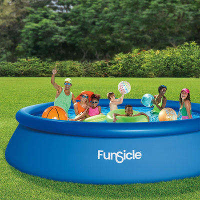 Funsicle 36” SureStep 3 Stair Pool Ladder with 15' x 36" QuickSet Ring Top Pool - VMInnovations
