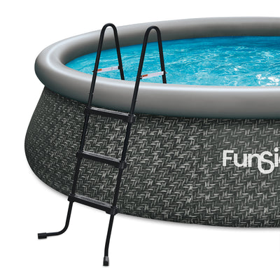 Funsicle 36” SureStep 3 Stair Pool Ladder with 15' x 36" QuickSet Ring Top Pool