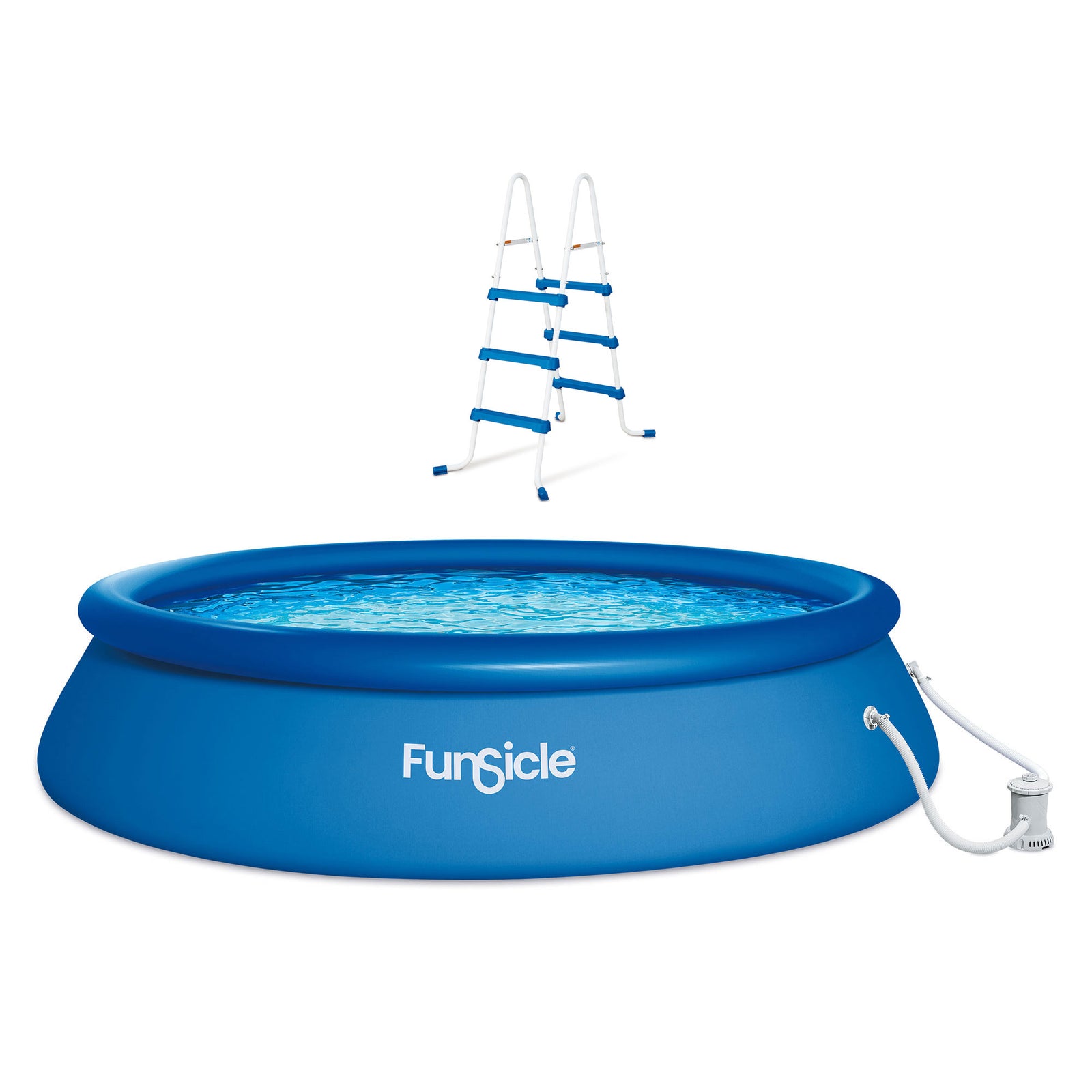 Funsicle 36” SureStep 3 Stair Pool Ladder w/ 10' x 30" QuickSet Pool with Pump - VMInnovations