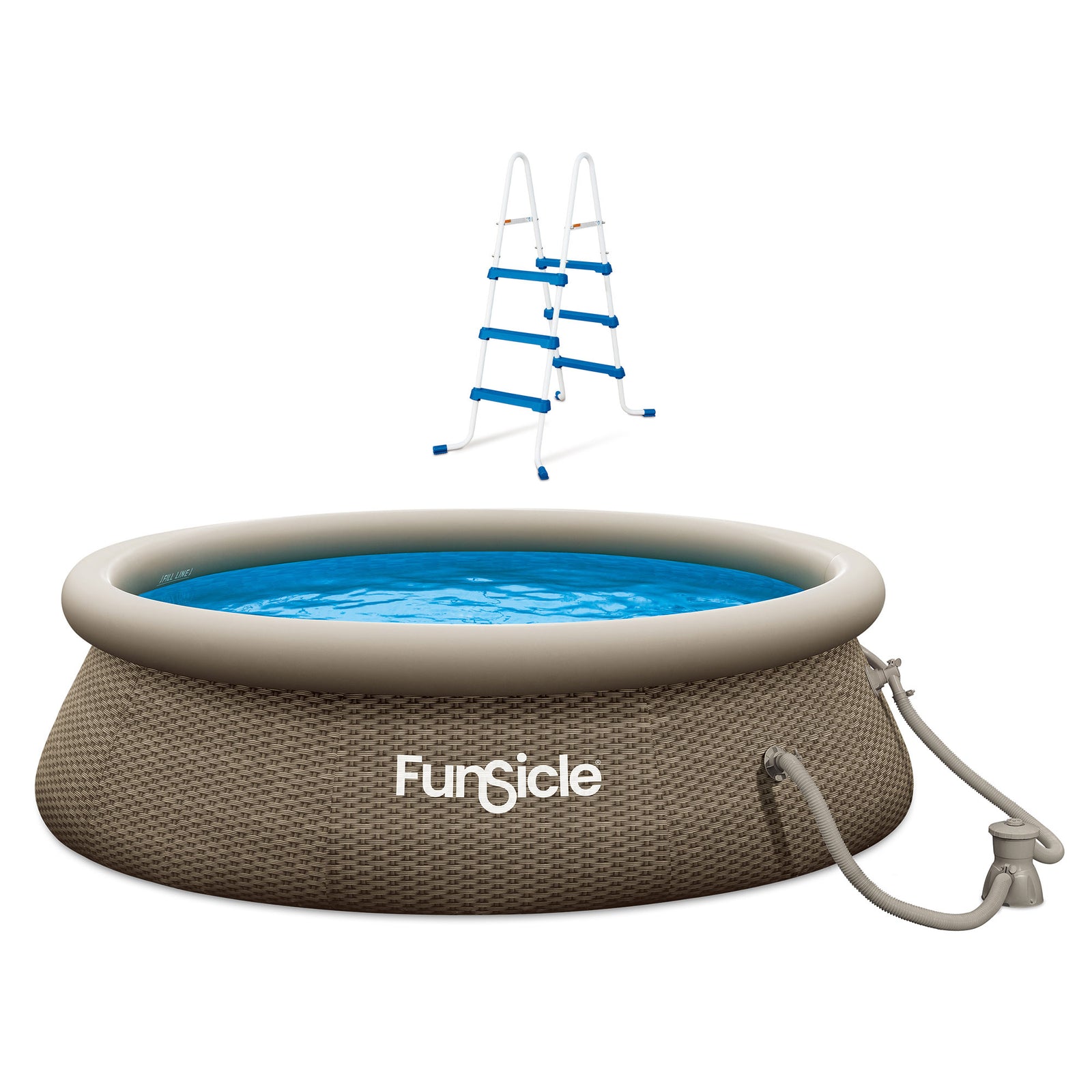Funsicle 36” SureStep 3 Stair Pool Ladder w/ 10' x 30" QuickSet Inflatable Pool - VMInnovations