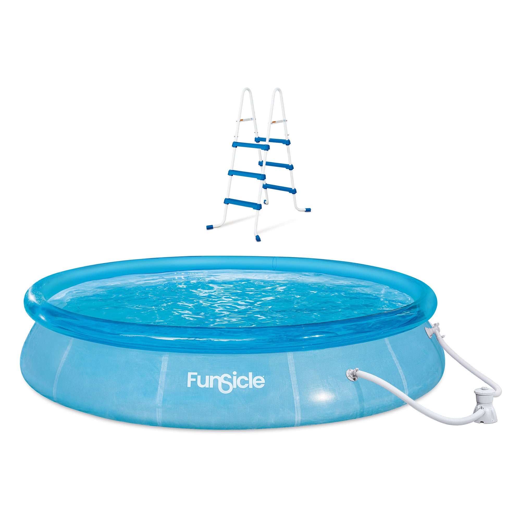Funsicle 36” SureStep 3 Stair Pool Ladder w/ 12' x 30" QuickSet Inflatable Pool - VMInnovations