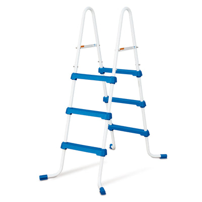 Funsicle 36” SureStep 3 Stair Pool Ladder w/ 12' x 30" QuickSet Inflatable Pool